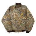 Leaf Print Mens Jacket Brown XL