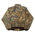 Leaf Print Mens Jacket Brown XL