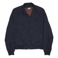 SCHOTT Mens Navy Blue Harrington Jacket M Polycotton Plain Zip Casual