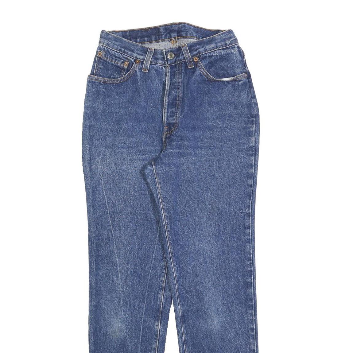 LEVI'S Womens Jeans Blue Slim Straight Denim Medium W25 L28 Classic Fit Button