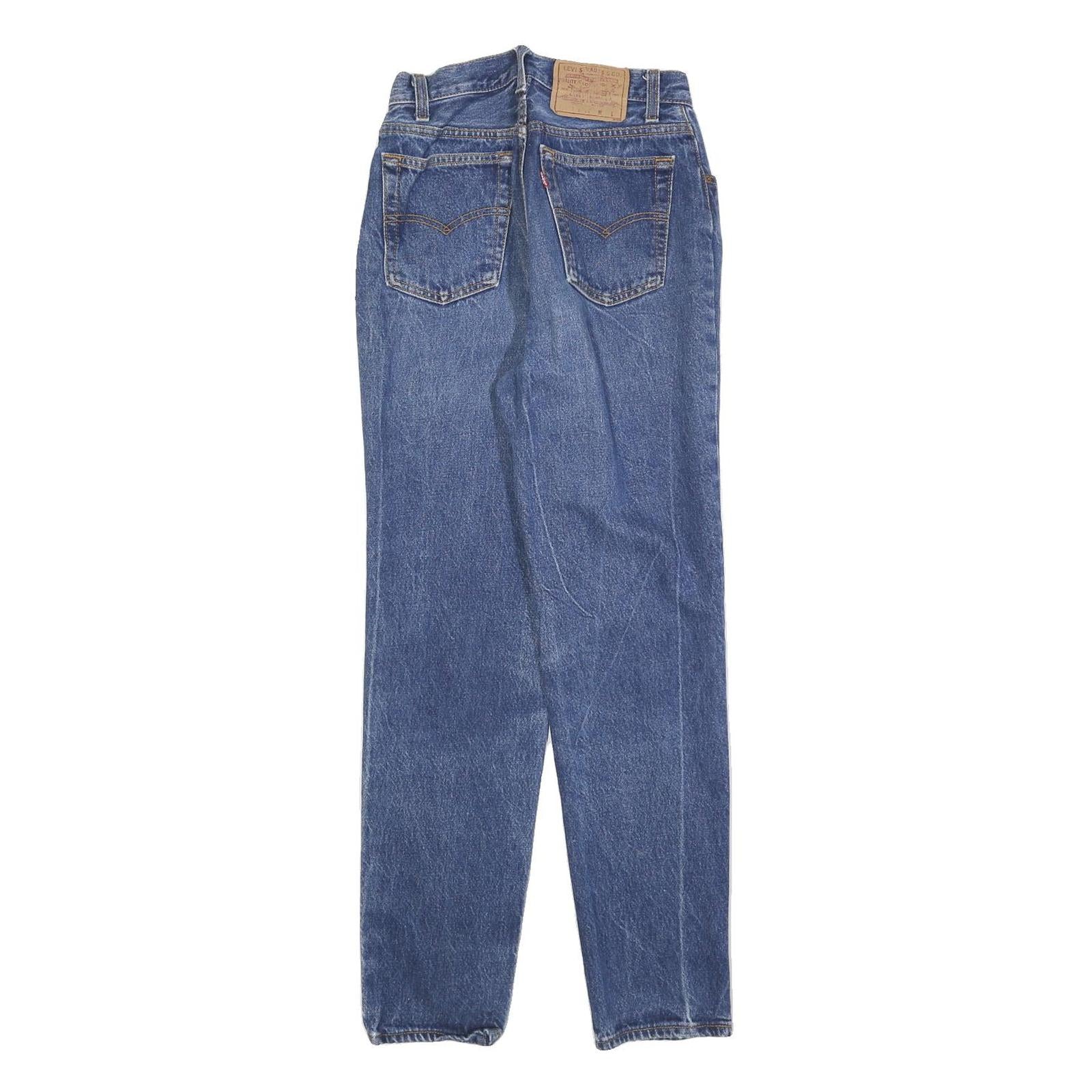 LEVI'S Womens Jeans Blue Slim Straight Denim Medium W25 L28 Classic Fit Button