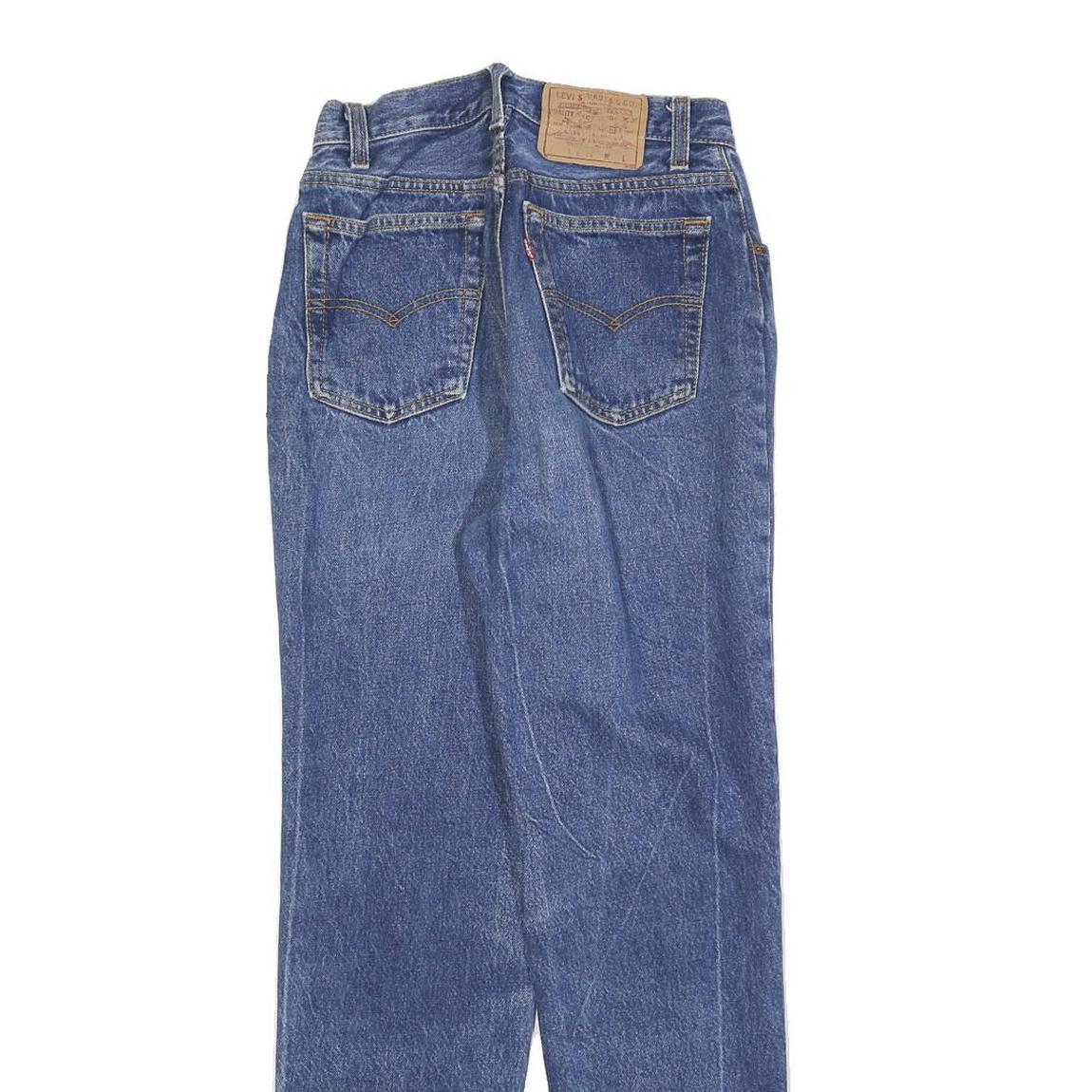 LEVI'S Womens Jeans Blue Slim Straight Denim Medium W25 L28 Classic Fit Button