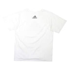 ADIDAS Mens White Graphic T-Shirt L Short Sleeve Crew Neck Cotton Comfort Casual