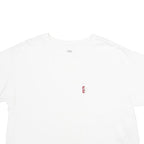 LEVI'S Womens White Cotton T-Shirt L Short Sleeve Crew Neck Pocket Plain