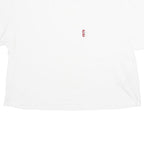 LEVI'S Womens White Cotton T-Shirt L Short Sleeve Crew Neck Pocket Plain