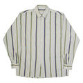 IL LEGITIME Mens Shirt Grey Striped Long Sleeve L