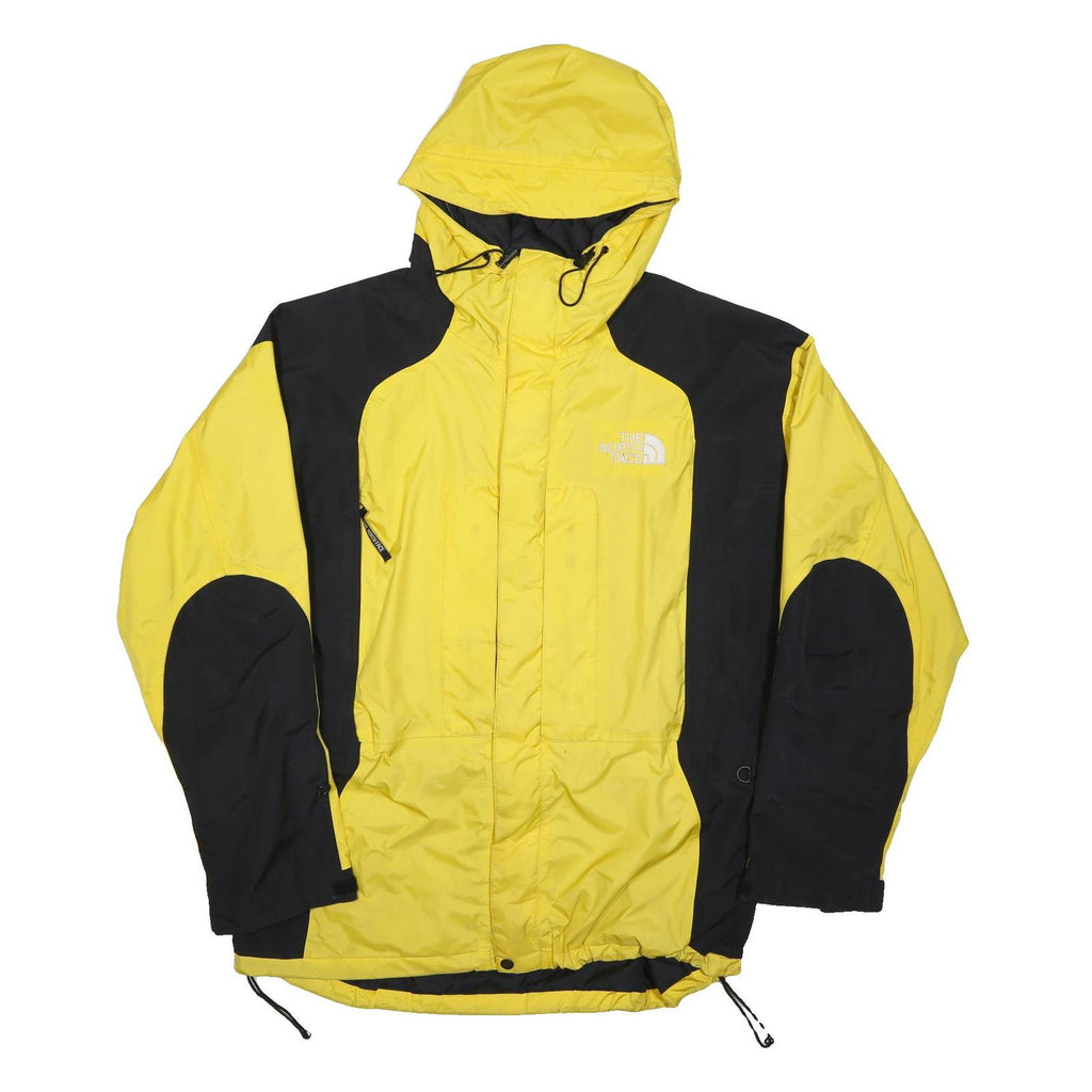 THE NORTH FACE Mens Yellow & Black Outdoor Jacket 2XL Polyester Waterproof