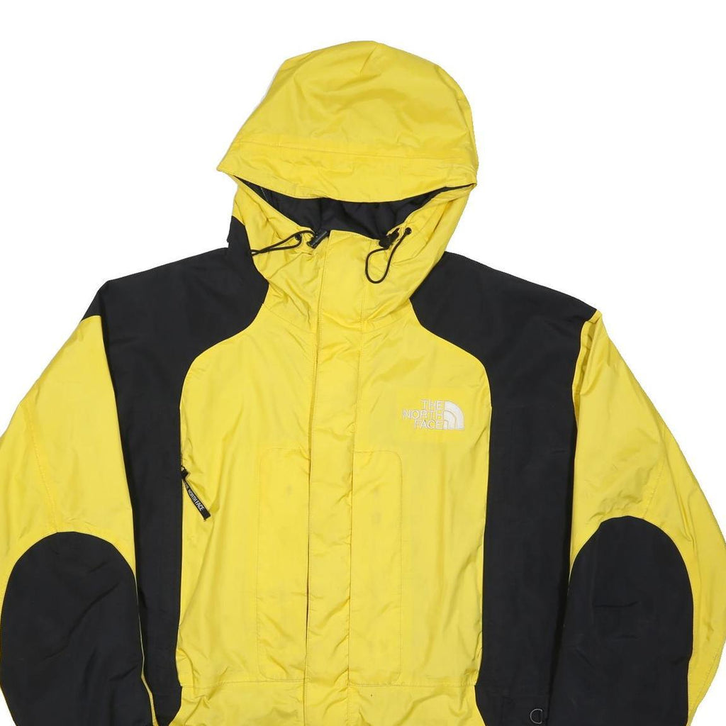 THE NORTH FACE Mens Yellow & Black Outdoor Jacket 2XL Polyester Waterproof