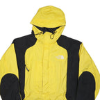 THE NORTH FACE Mens Yellow & Black Outdoor Jacket 2XL Polyester Waterproof
