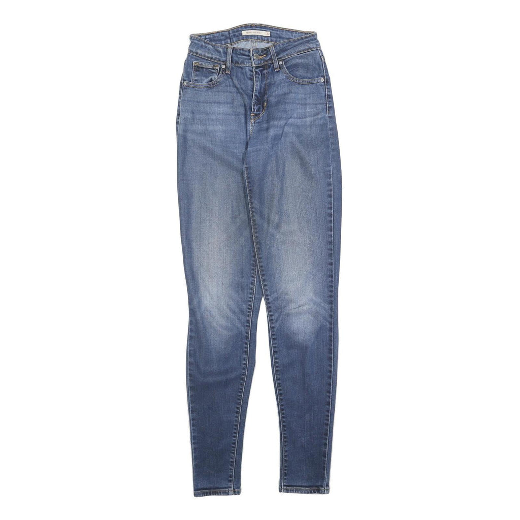 LEVI'S 721 Womens Slim Blue Denim Medium W23 L32 Slim Fit Zip Jeans