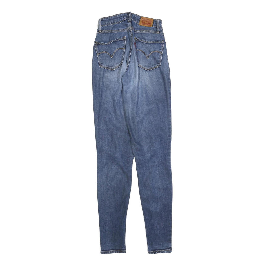 LEVI'S 721 Womens Slim Blue Denim Medium W23 L32 Slim Fit Zip Jeans