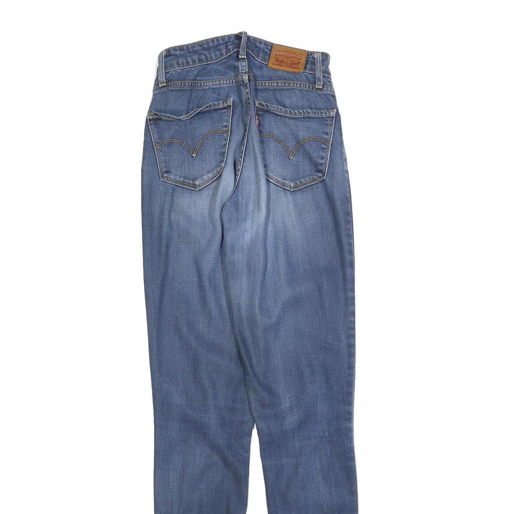 LEVI'S 721 Womens Slim Blue Denim Medium W23 L32 Slim Fit Zip Jeans