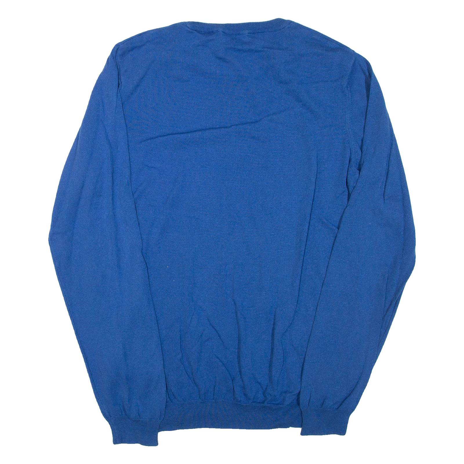 DIESEL Mens Jumper Blue Tight Knit M