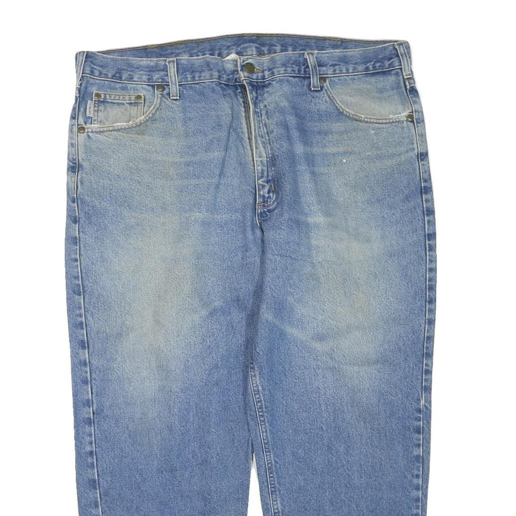 CARHARTT Womens Regular Fit Blue Denim Jeans W42 L28 Classic Cotton Blend Zip