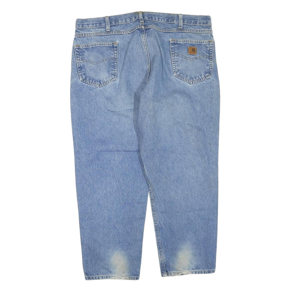 CARHARTT Womens Regular Fit Blue Denim Jeans W42 L28 Classic Cotton Blend Zip