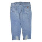 CARHARTT Womens Regular Fit Blue Denim Jeans W42 L28 Classic Cotton Blend Zip