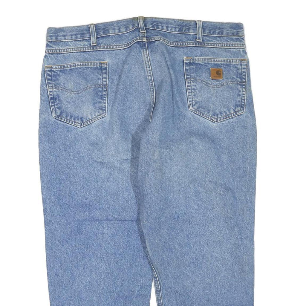 CARHARTT Womens Regular Fit Blue Denim Jeans W42 L28 Classic Cotton Blend Zip