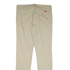 DICKIES Womens Regular Beige Cotton Blend Trousers W34 L33 Casual Workwear Zip