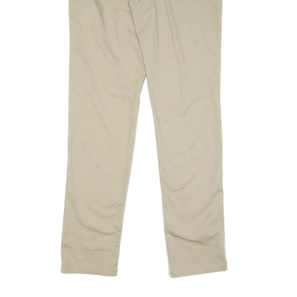 DICKIES Womens Regular Beige Cotton Blend Trousers W34 L33 Casual Workwear Zip