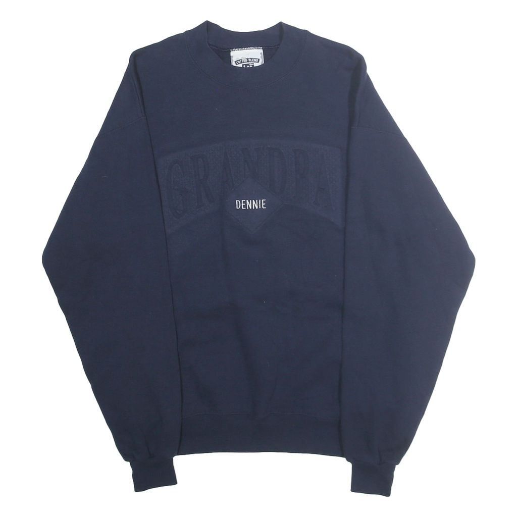 LEE Mens Navy Blue Crew Neck M Grandpa Dennie Cotton Sweatshirt Casual Wear