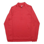 ADIDAS Mens Red Half Zip Sweatshirt M Sportswear Training Pullover
