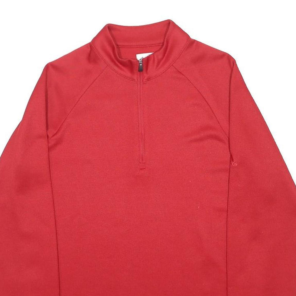ADIDAS Mens Red Half Zip Sweatshirt M Sportswear Training Pullover