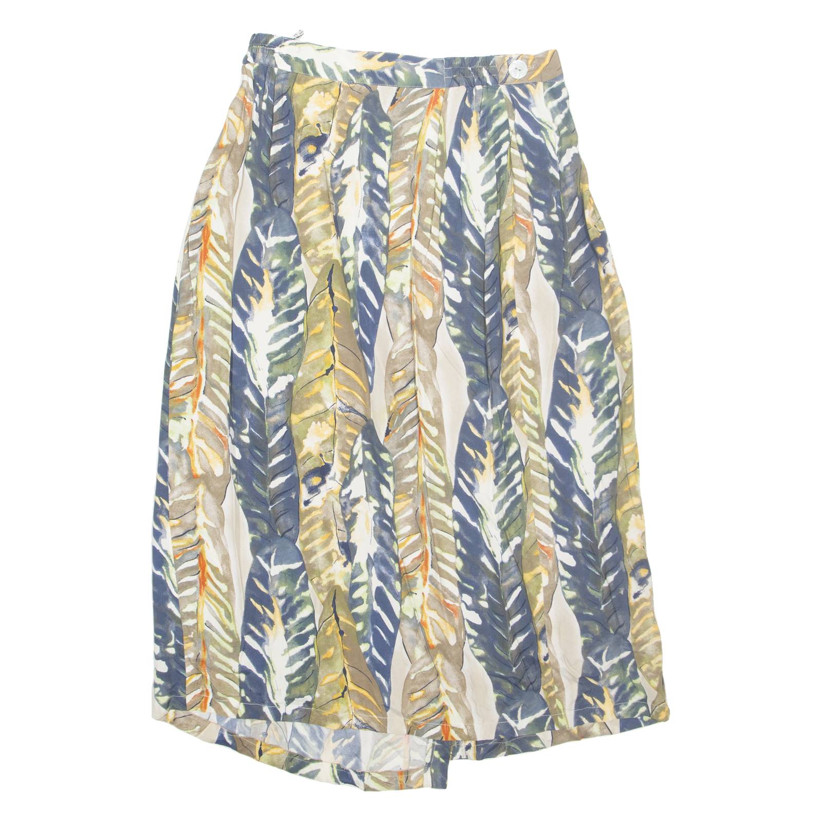 Womens Straight Skirt Beige Long Crazy Pattern UK 12