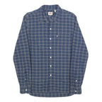 LEVI'S Mens Blue Check Shirt S Cotton Blend Casual Long Sleeve Button Closure
