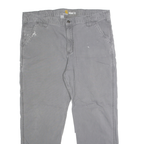 CARHARTT Mens Cotton Blend Grey Relaxed Fit Straight Leg Trousers W40 L30