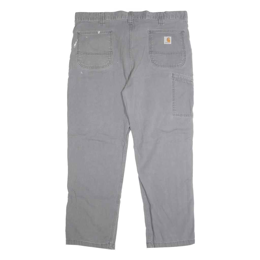 CARHARTT Mens Cotton Blend Grey Relaxed Fit Straight Leg Trousers W40 L30