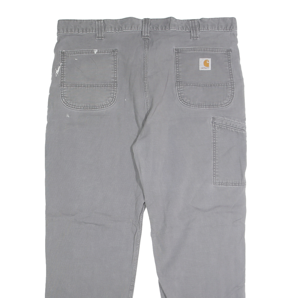 CARHARTT Mens Cotton Blend Grey Relaxed Fit Straight Leg Trousers W40 L30