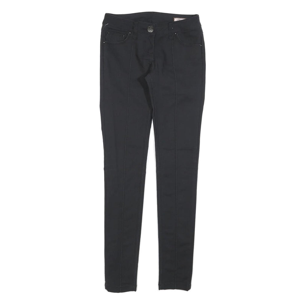 SILVIAN HEACH Womens Polyester Blend Black Slim Skinny Trousers W26 L30