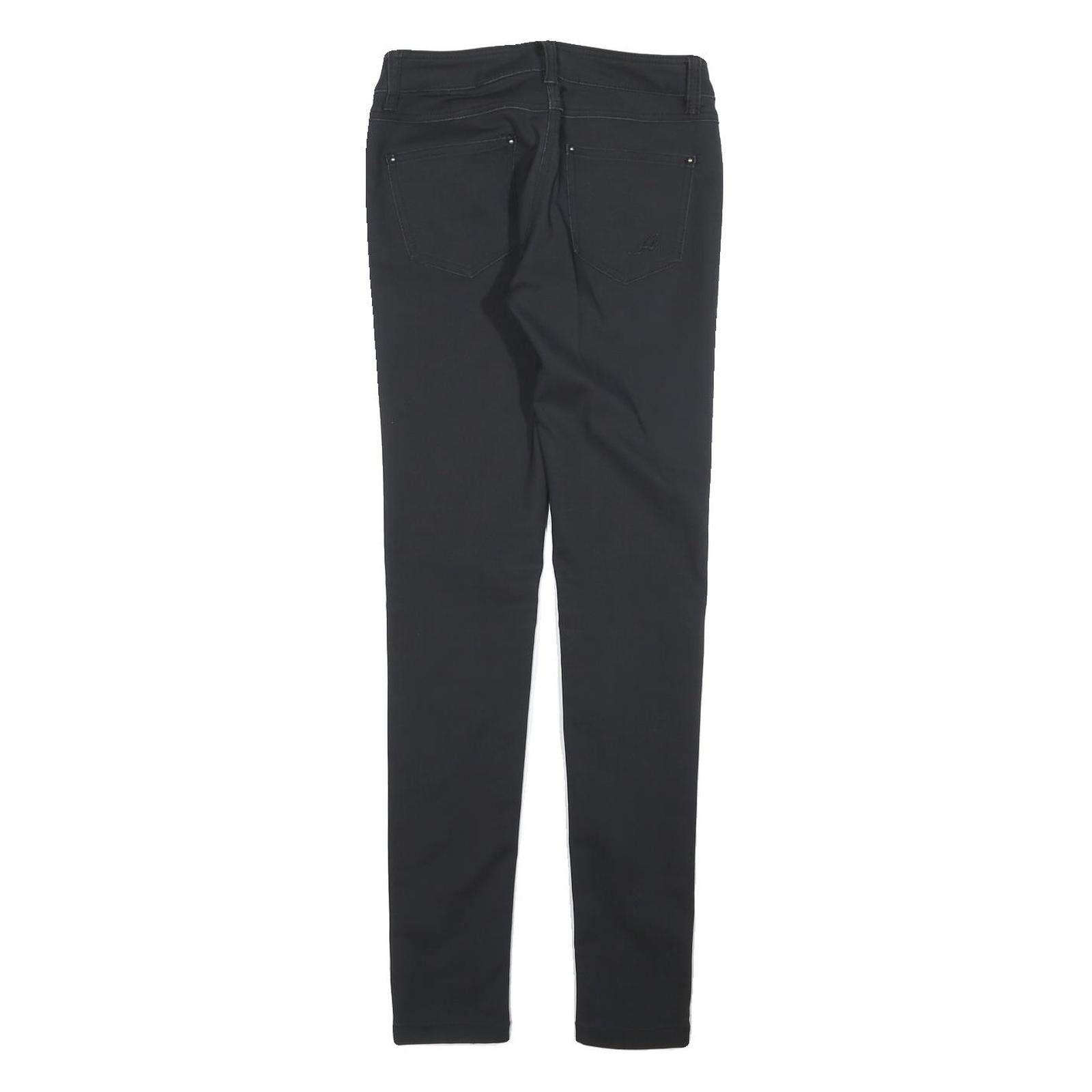 SILVIAN HEACH Womens Polyester Blend Black Slim Skinny Trousers W26 L30