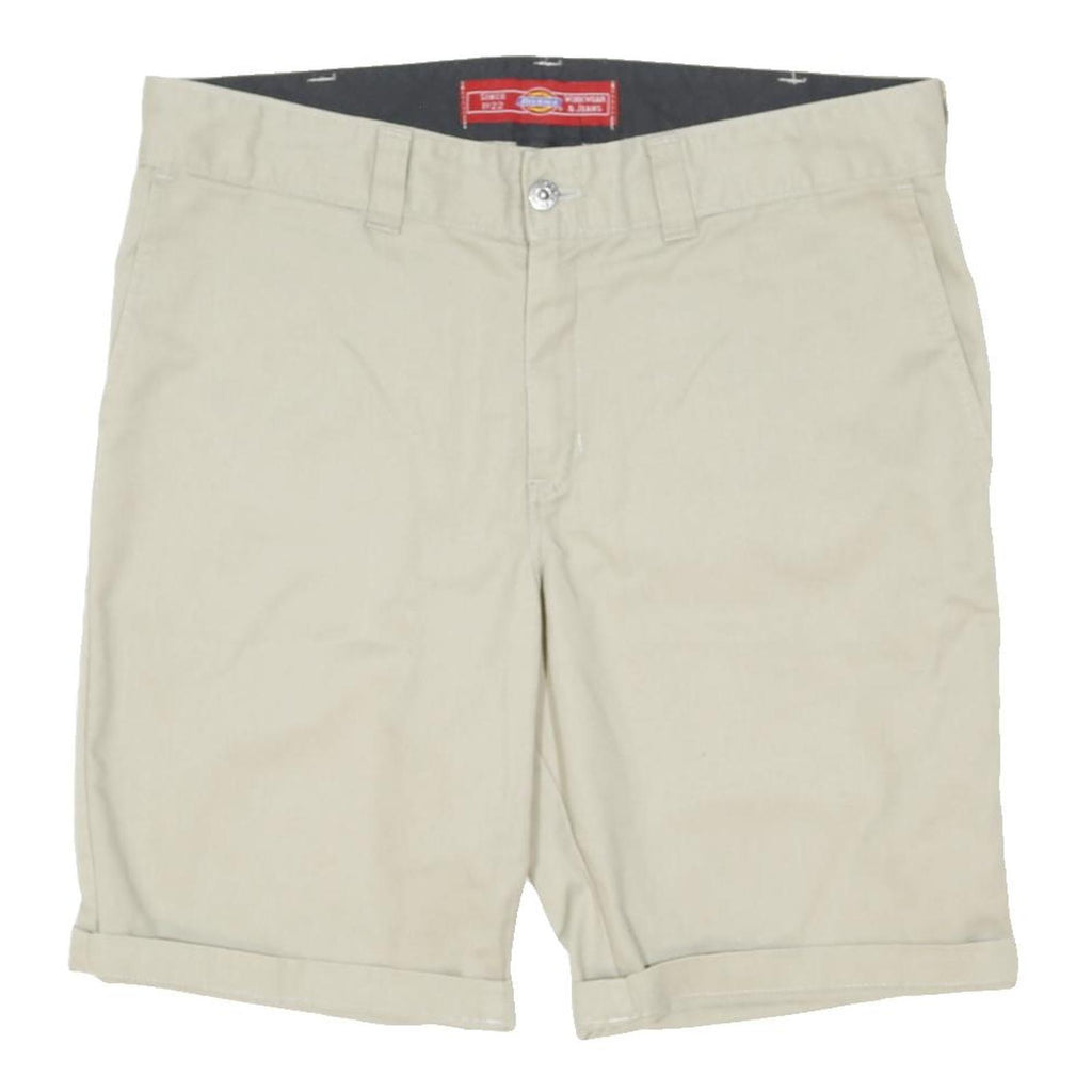 DICKIES Mens Shorts Beige Casual Plain L W36 Cotton Blend Summer Wear