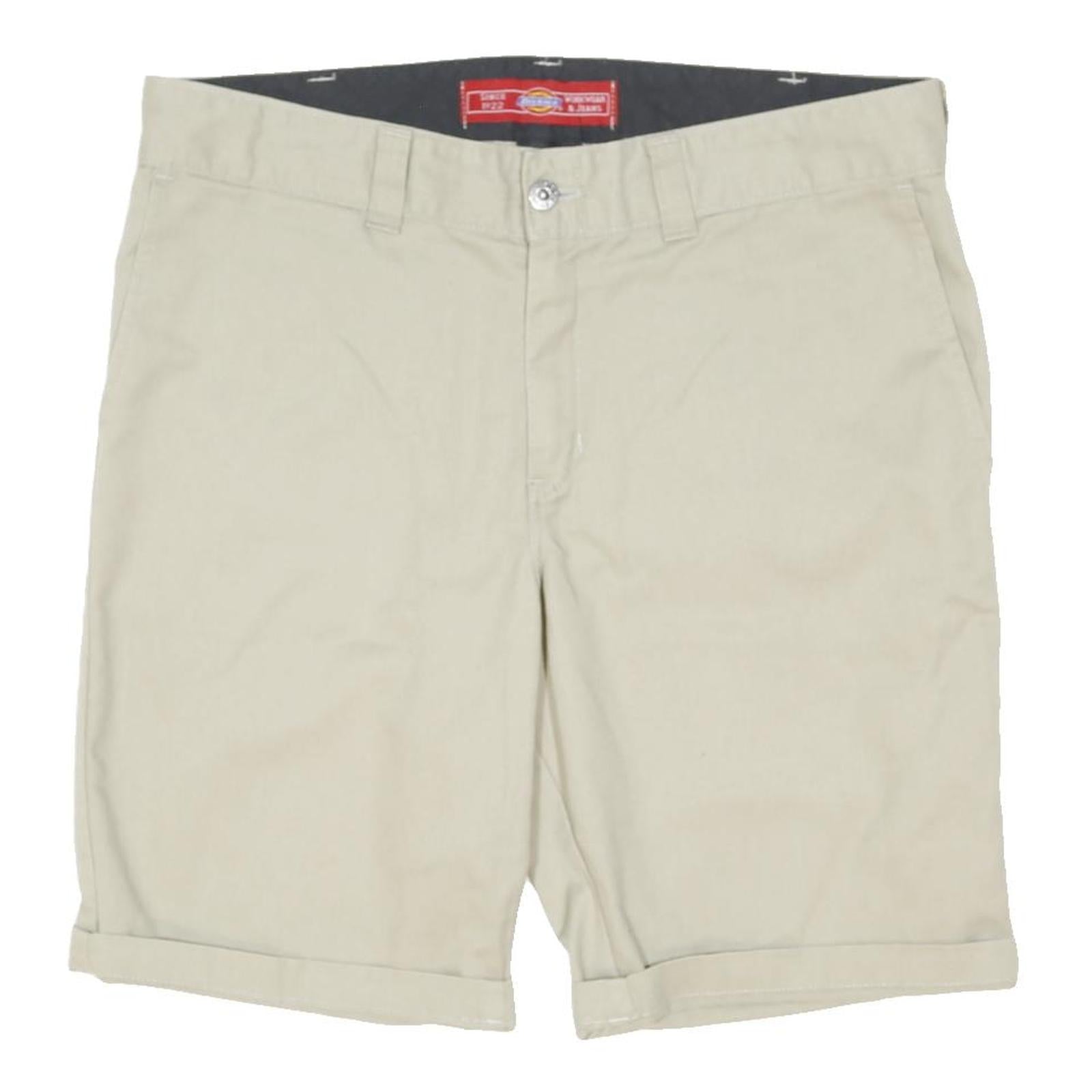 DICKIES Mens Shorts Beige Casual Plain L W36 Cotton Blend Summer Wear