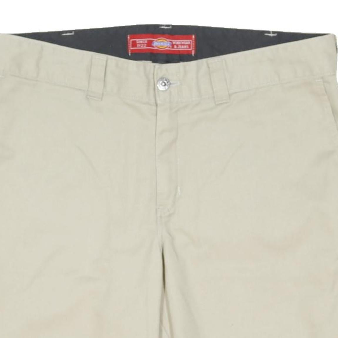 DICKIES Mens Shorts Beige Casual Plain L W36 Cotton Blend Summer Wear