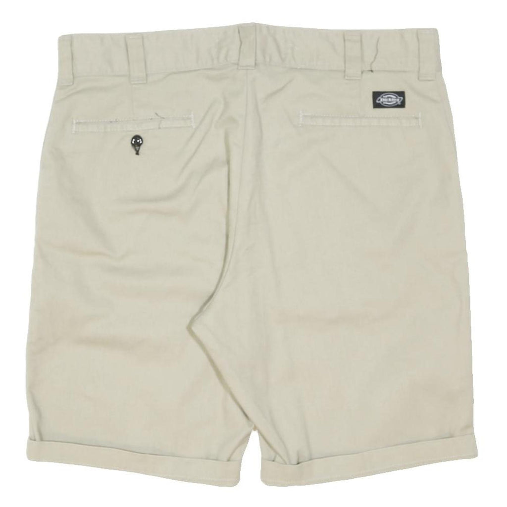 DICKIES Mens Shorts Beige Casual Plain L W36 Cotton Blend Summer Wear