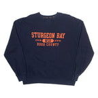 BIG COTTON Sturgeon Bay Mens Sweatshirt Blue USA L