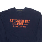 BIG COTTON Sturgeon Bay Mens Sweatshirt Blue USA L
