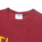 CHAMPION Mens Red Yellow Logo Graphic T-Shirt L Short Sleeve Crew Neck Casual