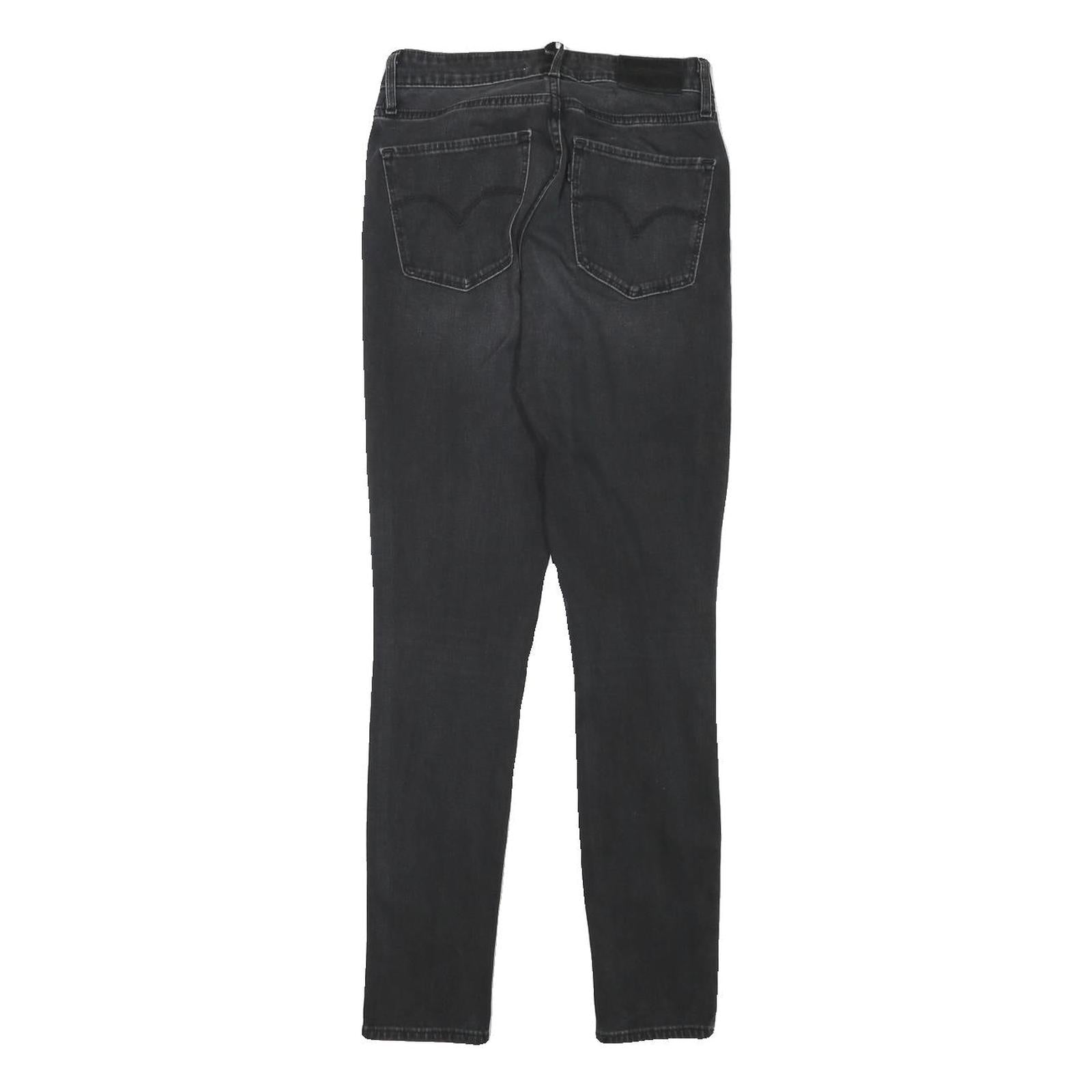 LEVI'S Womens Slim Black Denim Jeans Cotton Blend Zip W24 L27 Classic Fit