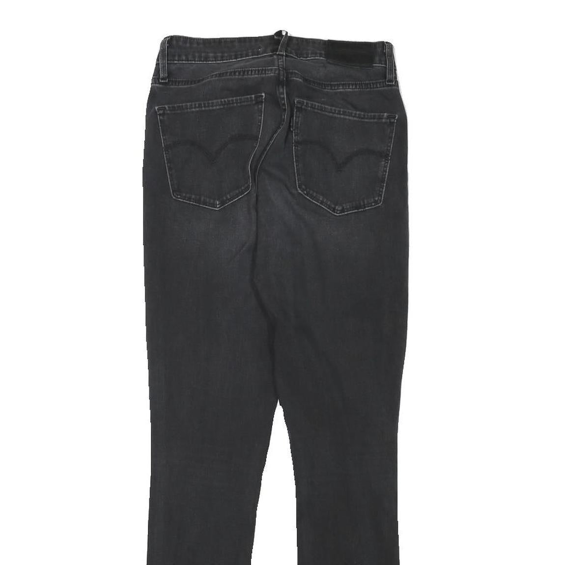 LEVI'S Womens Slim Black Denim Jeans Cotton Blend Zip W24 L27 Classic Fit