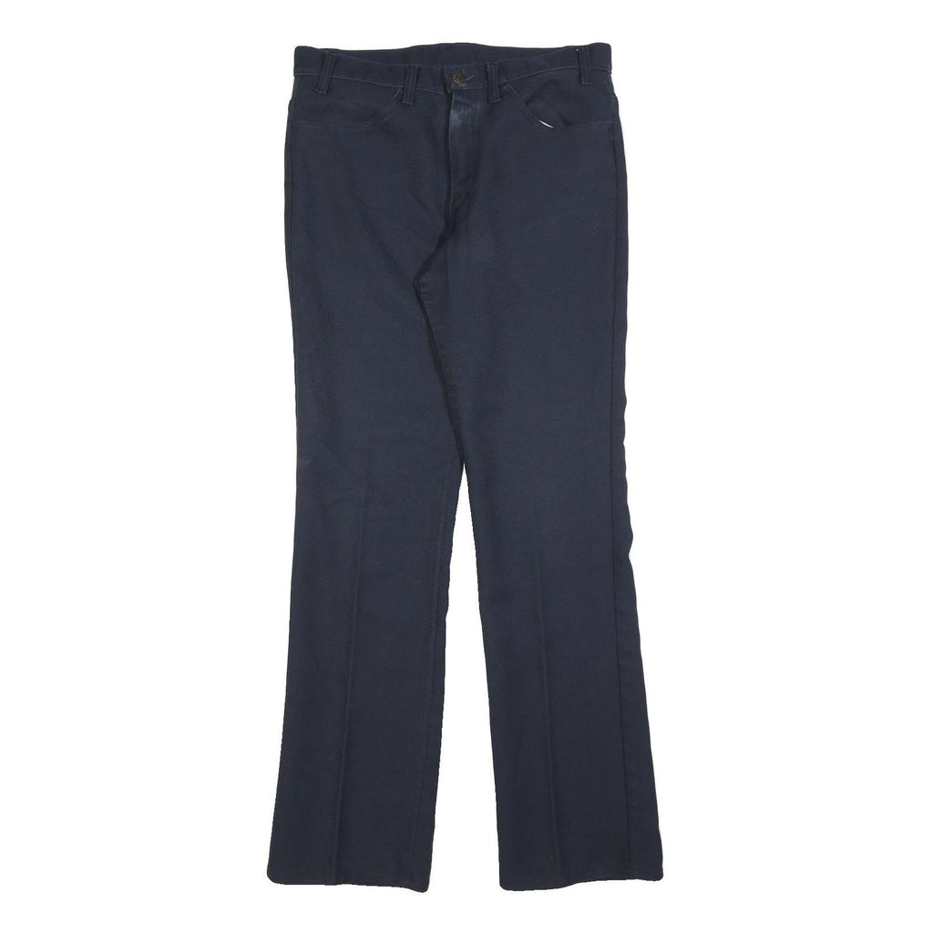 LEVI'S Mens Cotton Blend Navy Regular Straight Trousers W32 L32 Classic Zip