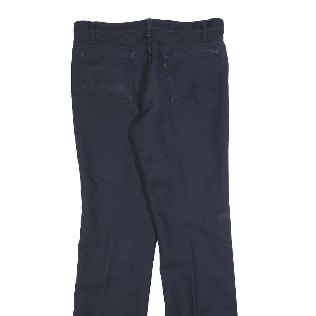 LEVI'S Mens Cotton Blend Navy Regular Straight Trousers W32 L32 Classic Zip