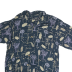 NEWPORT BLUE Mens Navy Blue & Cream Patterned Shirt M Soft Cotton Summer