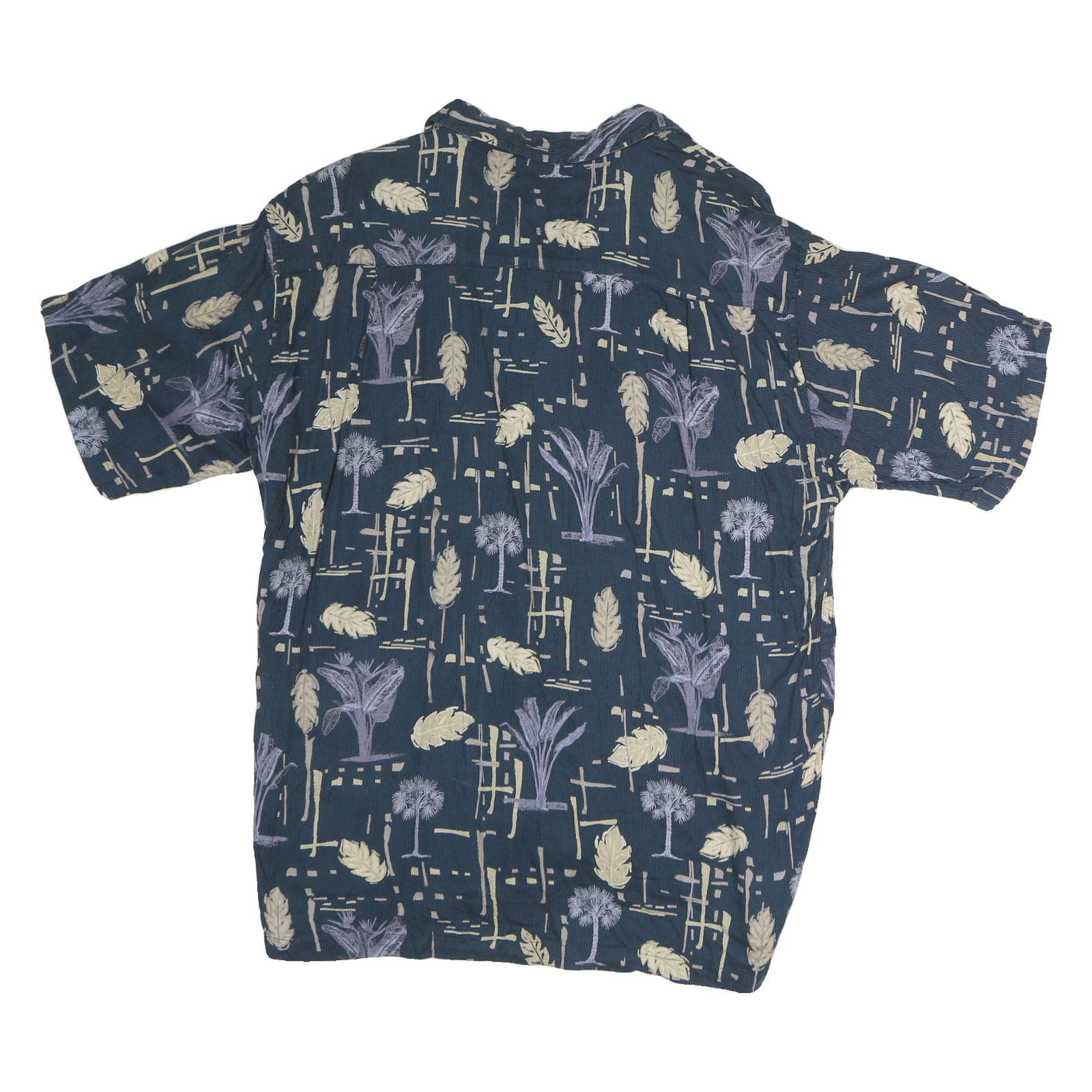 NEWPORT BLUE Mens Navy Blue & Cream Patterned Shirt M Soft Cotton Summer