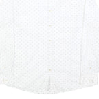 TED BAKER Mens White & Black Polka Dot Shirt L Cotton Blend Classic Fit