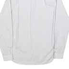 REISS Mens White & Grey Cotton Blend Shirt S Classic Long Sleeve Button Pocket