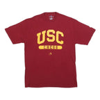 RUSSELL ATHLETIC Mens Maroon USC Chess T-Shirt M Short Sleeve Crew Neck Cotton