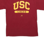 RUSSELL ATHLETIC Mens Maroon USC Chess T-Shirt M Short Sleeve Crew Neck Cotton